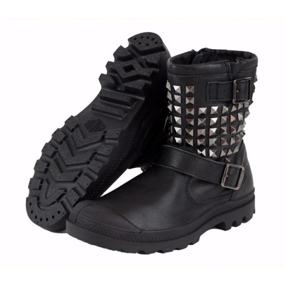 Palladium Baggy Black Studded Boots 6